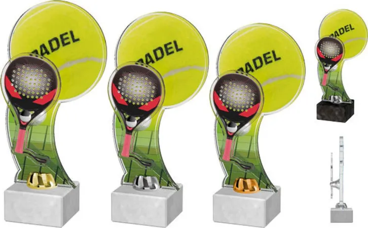 Akrylátová trofej ACTD0045M2 | Padel Výška cm: 23,5, Barva: bronz, Podstavec: černý
