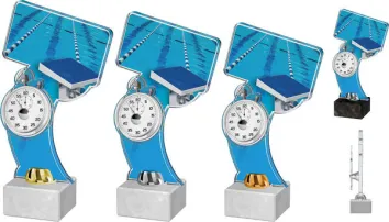 Akrylátová trofej ACTD0046M3 | Plavání Výška cm: 25, Barva: bronz, Podstavec: bílý