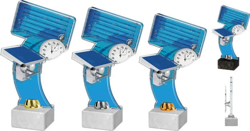 Akrylátová trofej ACTD0046M4 | Plavání Výška cm: 23,5, Barva: bronz, Podstavec: černý