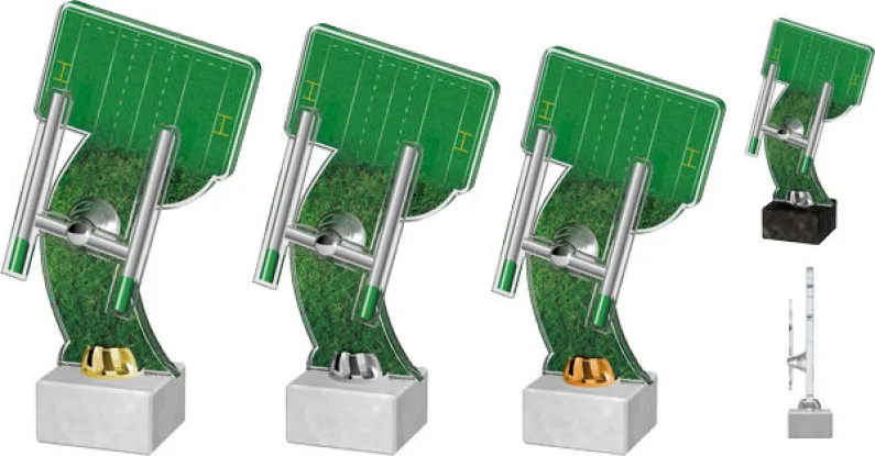 Akrylátová trofej ACTD0047M1 | Americký fotbal Výška cm: 23,5, Barva: zlato, Podstavec: černý