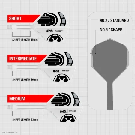 Target - darts Letky K-Flex - Star Wars - Storm Trooper - No6 - Short - TRG410530