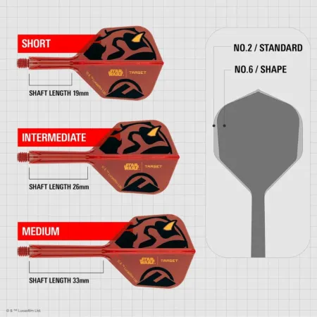Target - darts Letky K-Flex - Star Wars - Darth Maul - No2 - Medium - TRG410525
