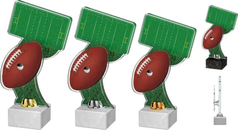 Akrylátová trofej ACTD0047M2 Výška cm: 23,5, Barva: stříbro, Podstavec: bílý