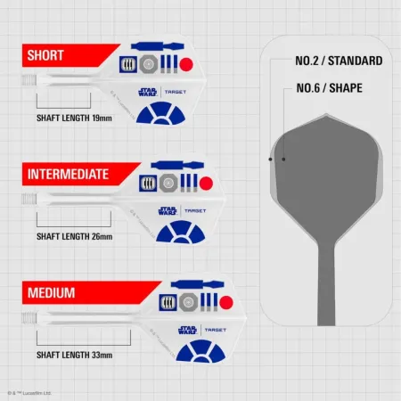 Target - darts Letky K-Flex - Star Wars - R2D2 - No6 - Medium - TRG410512