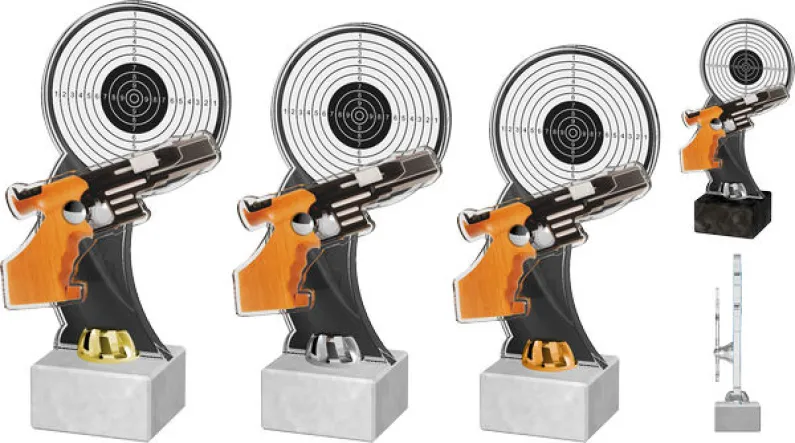 Akrylátová trofej ACTD0049M1 Výška cm: 28, Barva: stříbro, Podstavec: černý