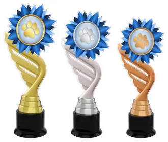 Akrylátová trofej ACTKC0005 | Kynologie Výška cm: 32, Barva: bronz