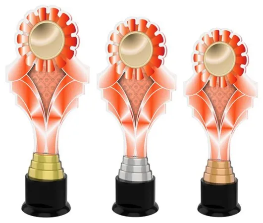 Akrylátová trofej ACTKC0012 Výška cm: 28, Barva: zlato