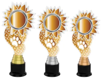 Akrylátová trofej ACTKC0016 | Kynologie Výška cm: 28, Barva: stříbro