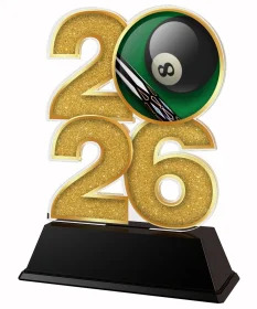 Akrylátová trofej C2026M04 | Biliard Výška cm: 17,5, Šířka cm: 12,5, bronz