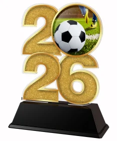 Akrylátová trofej C2026M05 | Fotbal Výška cm: 15, Šířka cm: 10, bronz