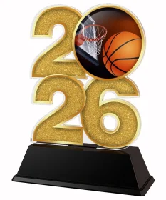 Akrylátová trofej C2026M06 | Basketball Výška cm: 17,5, Šířka cm: 12,5, stříbro