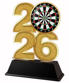 Akrylátová trofej C2026M09 | Šipky Výška cm: 8.5, Šířka cm: 5, bronz