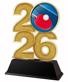 Akrylátová trofej C2026M11 | Stolní tenis Výška cm: 8.5, Šířka cm: 5, bronz