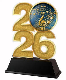 Akrylátová trofej C2026M15 | Hudba Výška cm: 15, Šířka cm: 10, bronz