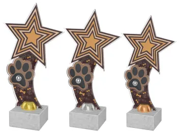 Akrylátová trofej ACTD101 | Kynologie Výška cm: 28, Barva: zlato, Podstavec: černý