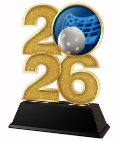 Akrylátová trofej C2026M20 | Florbal Výška cm: 8.5, Šířka cm: 5, bronz
