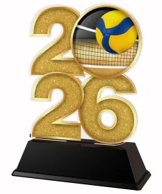 Akrylátová trofej C2026M23 | Volejbal Výška cm: 8.5, Šířka cm: 5, bronz
