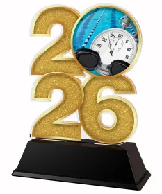 Akrylátová trofej C2026M24 | Plavání Výška cm: 8.5, Šířka cm: 5, bronz