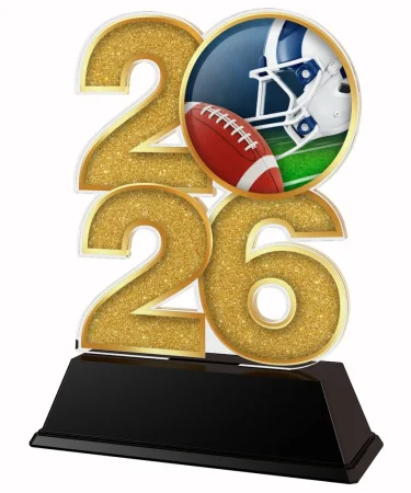 Akrylátová trofej C2026M26 | Americký fotbal Výška cm: 17,5, Šířka cm: 12,5, bronz
