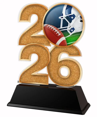 Akrylátová trofej C2026M26 | Americký fotbal Výška cm: 17,5, Šířka cm: 12,5, bronz