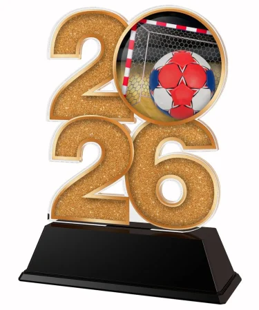 Akrylátová trofej C2026M30 | Házená Výška cm: 17,5, Šířka cm: 12,5, bronz