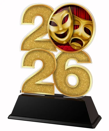 Akrylátová trofej C2026M35 | Divadlo Výška cm: 8.5, Šířka cm: 5, stříbro