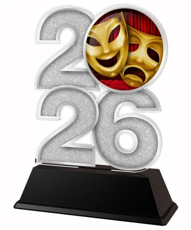 Akrylátová trofej C2026M35 | Divadlo Výška cm: 8.5, Šířka cm: 5, stříbro