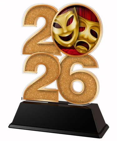 Akrylátová trofej C2026M35 | Divadlo Výška cm: 8.5, Šířka cm: 5, stříbro