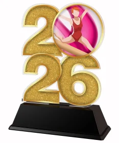Akrylátová trofej C2026M37 | Gymnastika Výška cm: 8.5, Šířka cm: 5, bronz