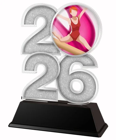 Akrylátová trofej C2026M37 | Gymnastika Výška cm: 15, Šířka cm: 10, zlato