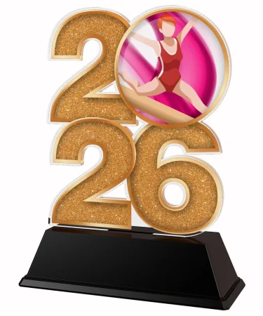 Akrylátová trofej C2026M37 | Gymnastika Výška cm: 15, Šířka cm: 10, zlato