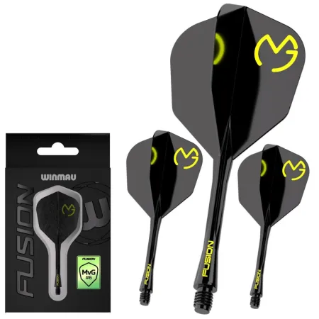 Winmau Letky Fusion MvG - No6 - black & green - medium