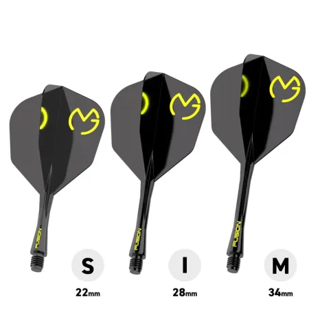 Winmau Letky Fusion MvG - No6 - black & green - medium