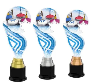 Akrylátová trofej ACTAS0001 | Eisstock Výška cm: 27, Barva: stříbro