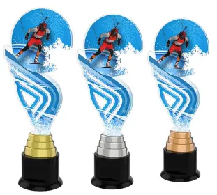 Akrylátová trofej ACTAS0010 | Biatlon Výška cm: 27, Barva: stříbro