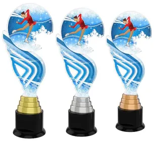 Akrylátová trofej ACTAS0014 | Krasobruslení Výška cm: 27, Barva: bronz