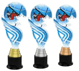 Akrylátová trofej ACTAS0016 Výška cm: 31, Barva: zlato
