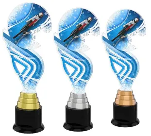 Akrylátová trofej ACTAS0017 | Skoky na lyžích Výška cm: 31, Barva: bronz
