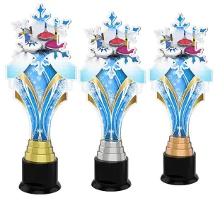 Akrylátová trofej ACTKS0001 Výška cm: 32, Barva: zlato