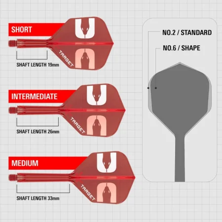 Target - darts Letky K-Flex - Nathan Aspinall - Red - No6 - Midi - Black TRG410598