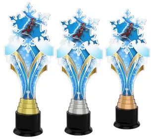 Akrylátová trofej ACTKS0006 | Sjezdové lyžování Výška cm: 32, Barva: bronz