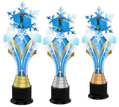Akrylátová trofej ACTKS0008 | Biatlon Výška cm: 30, Barva: stříbro