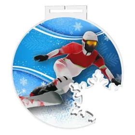 Akrylátová medaile MDAS0021 | Snowboard Průměr cm: 8, Stuha: ST14