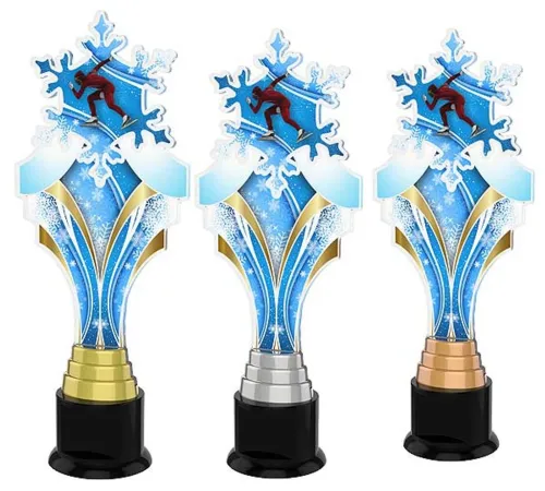 Akrylátová trofej ACTKS0009 | Bruslení Výška cm: 28, Barva: stříbro