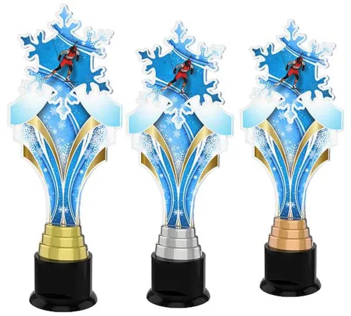 Akrylátová trofej ACTKS0010 | Biatlon Výška cm: 32, Barva: stříbro
