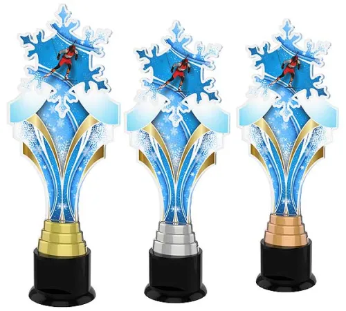 Akrylátová trofej ACTKS0010 | Biatlon Výška cm: 32, Barva: stříbro