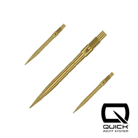 Harrows Kovové hroty - Quick Points - Micro Ridge - Gold - 26 mm