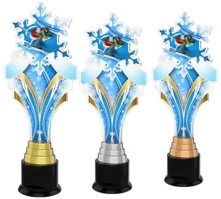 Akrylátová trofej ACTKS0011 | Sjezdové lyžování Výška cm: 32, Barva: bronz