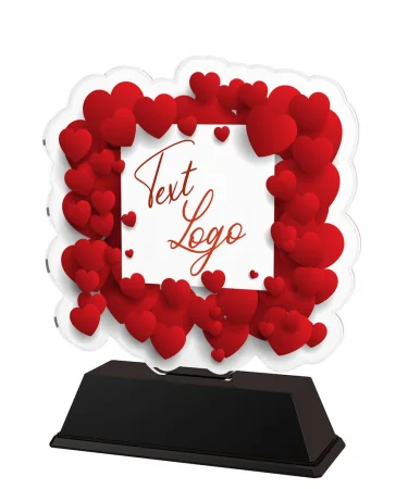 Akrylátová trofej FA200M51 | Valentýn Výška cm: 10, Šířka cm: 6
