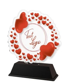 Akrylátová trofej FA200M53 | Valentýn Výška cm: 10, Šířka cm: 6